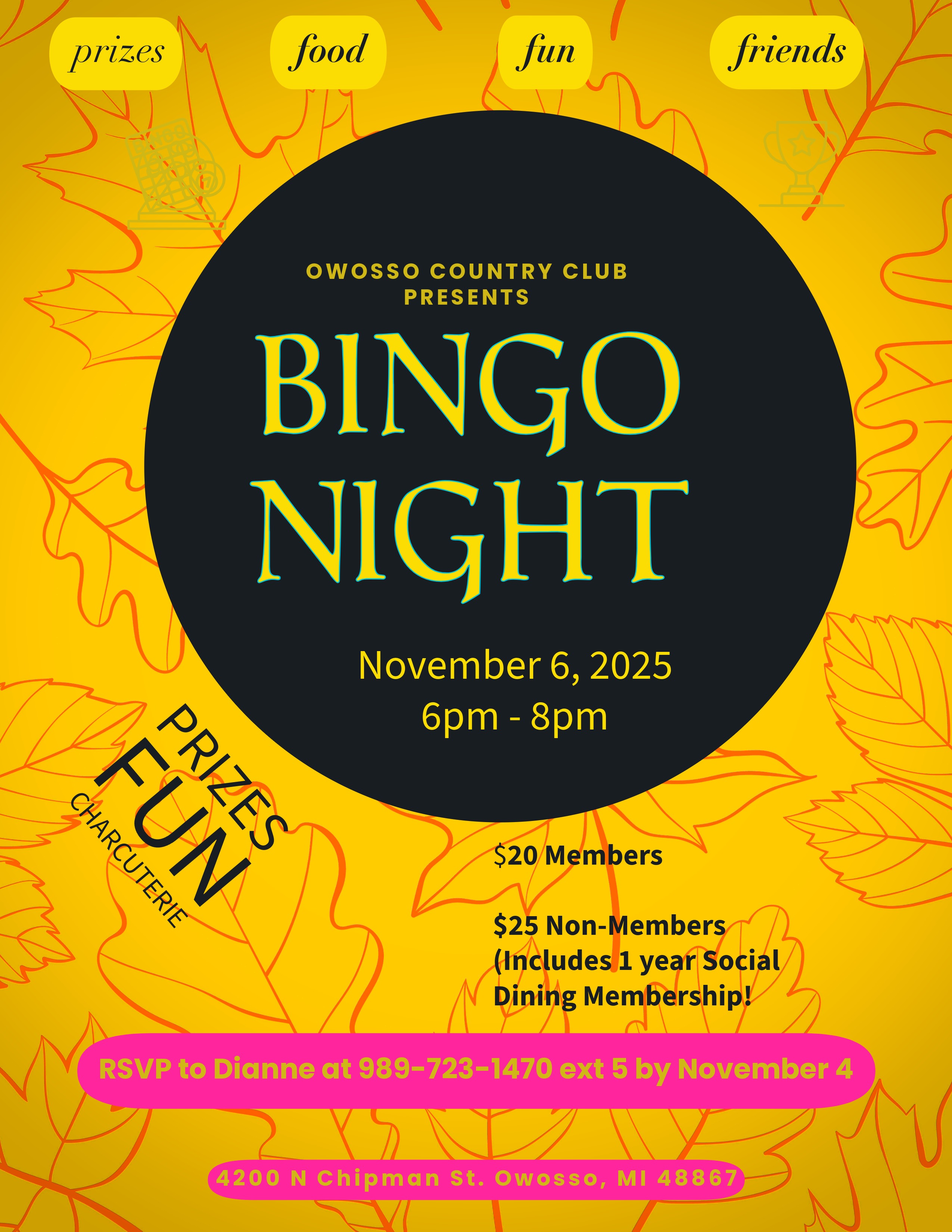 Fall Bingo Night 2025 2