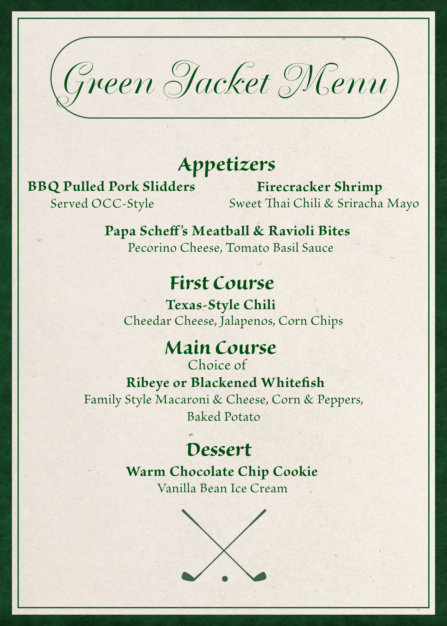 Green Jacket Dinner